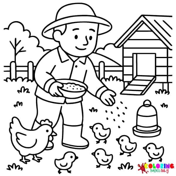 Cozy Farm Coloring Pages