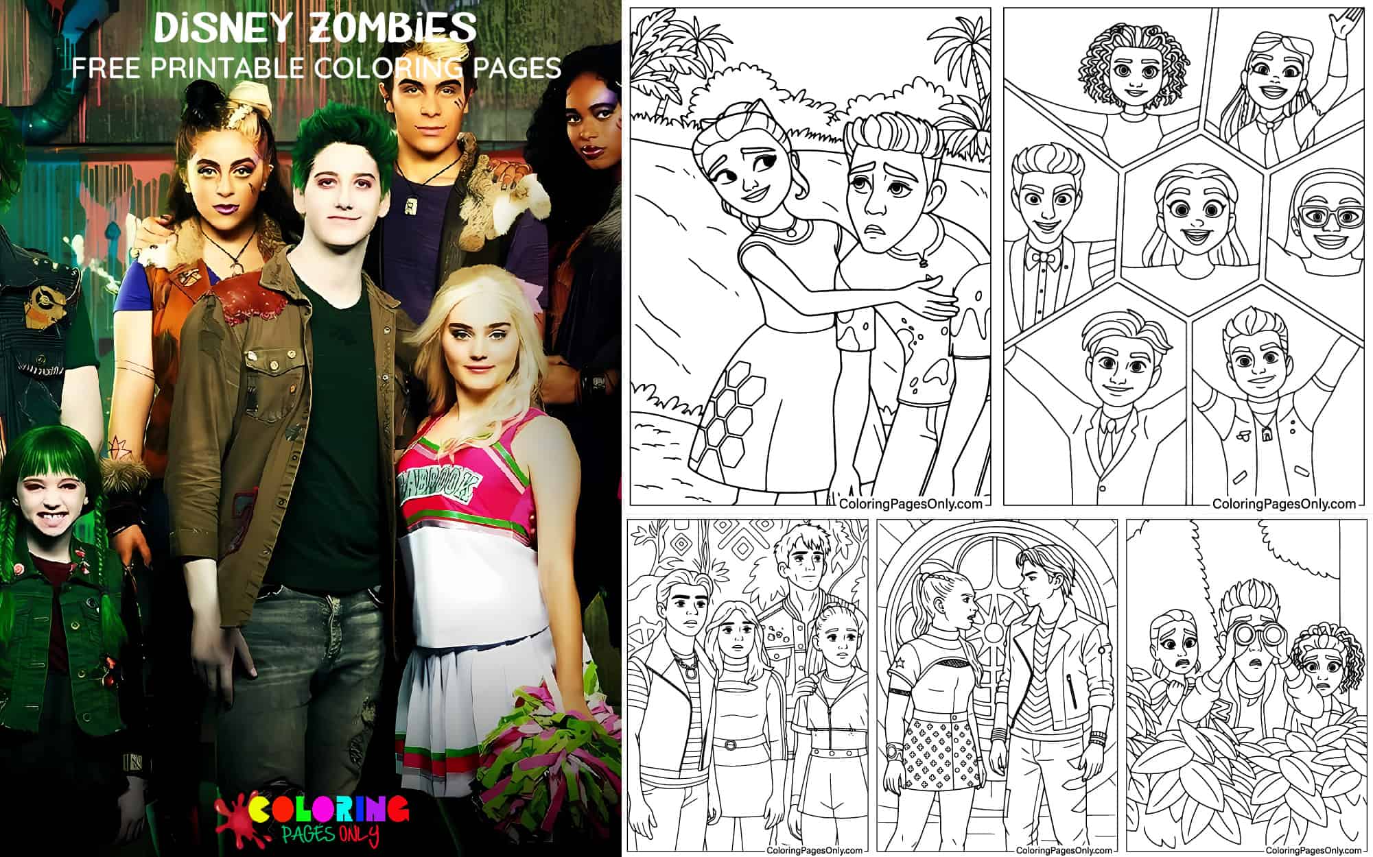 Disney Zombies Coloring Pages