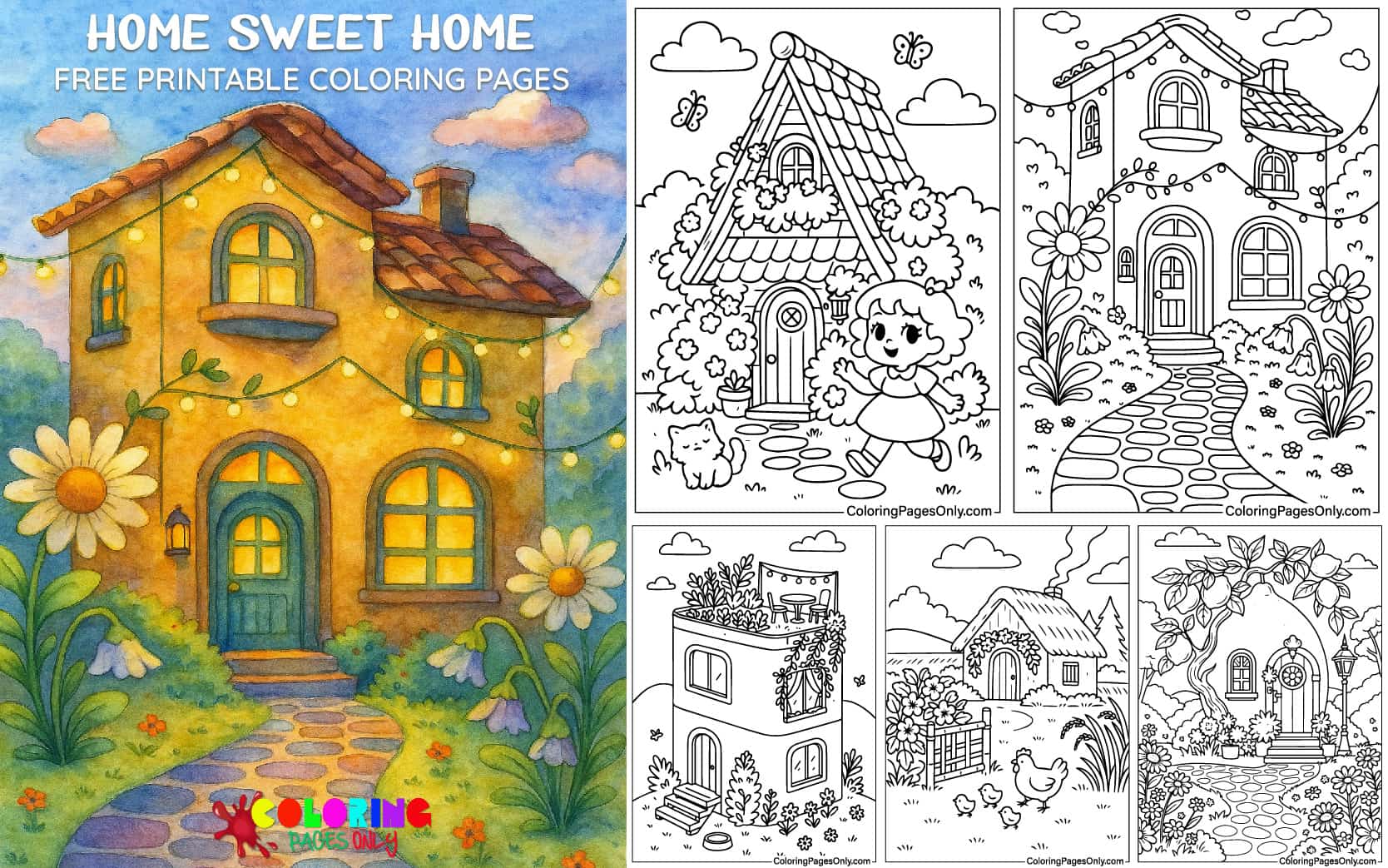Home Sweet Home Coloring Pages