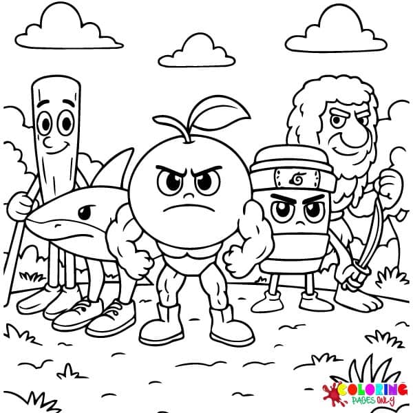 Italian Brainrot Coloring Pages