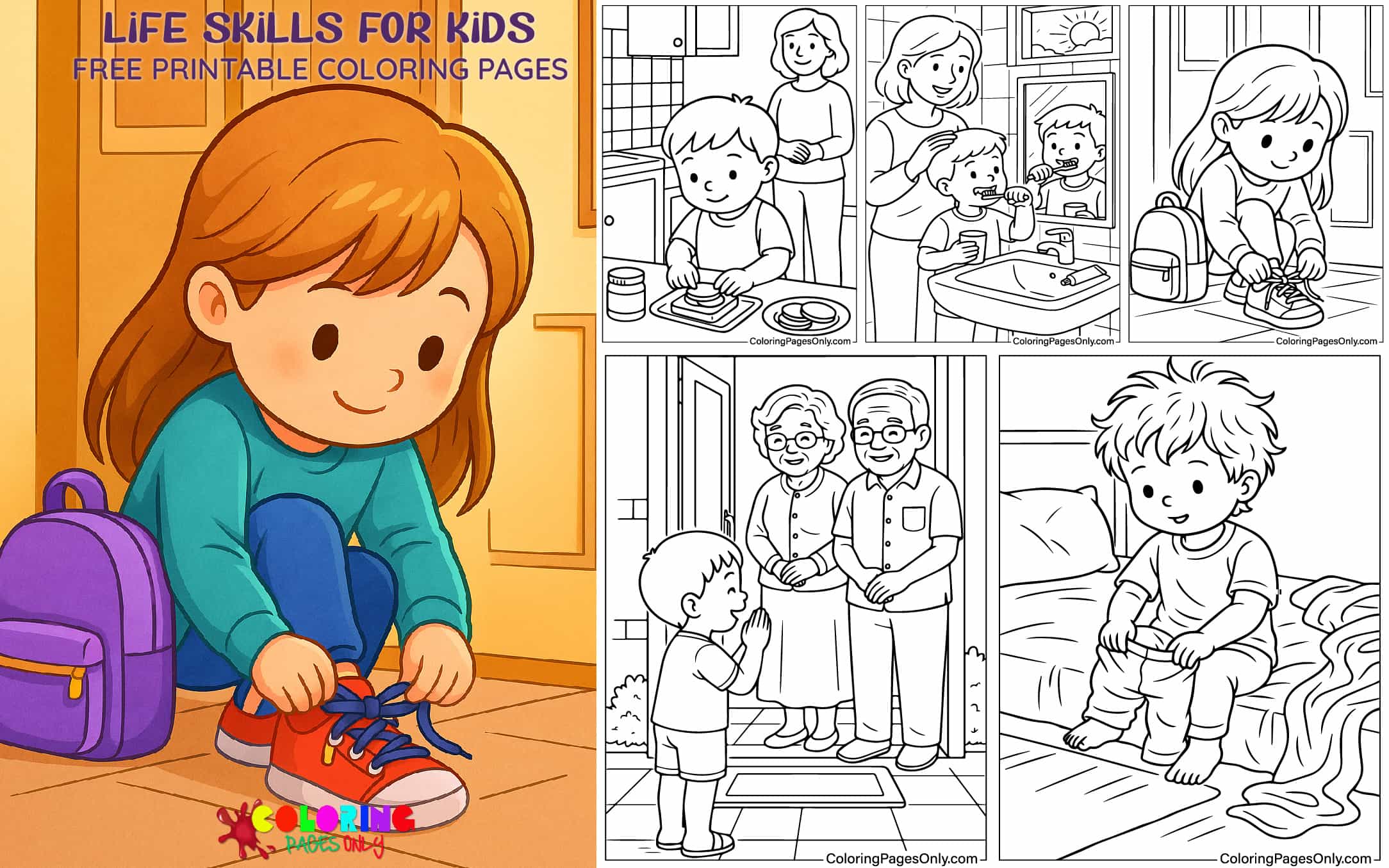Life Skills for Kids Coloring Pages