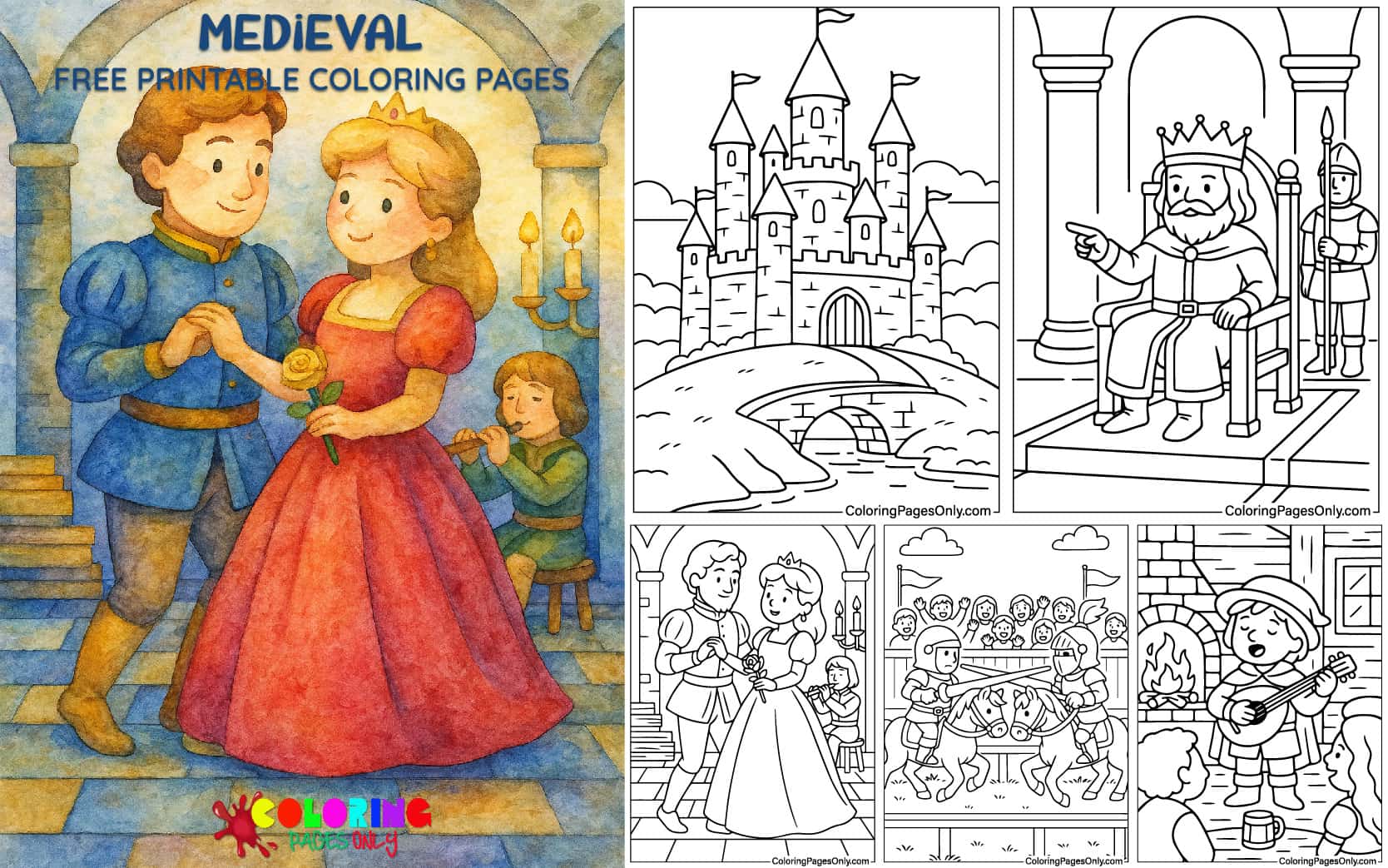 Medieval Coloring Pages
