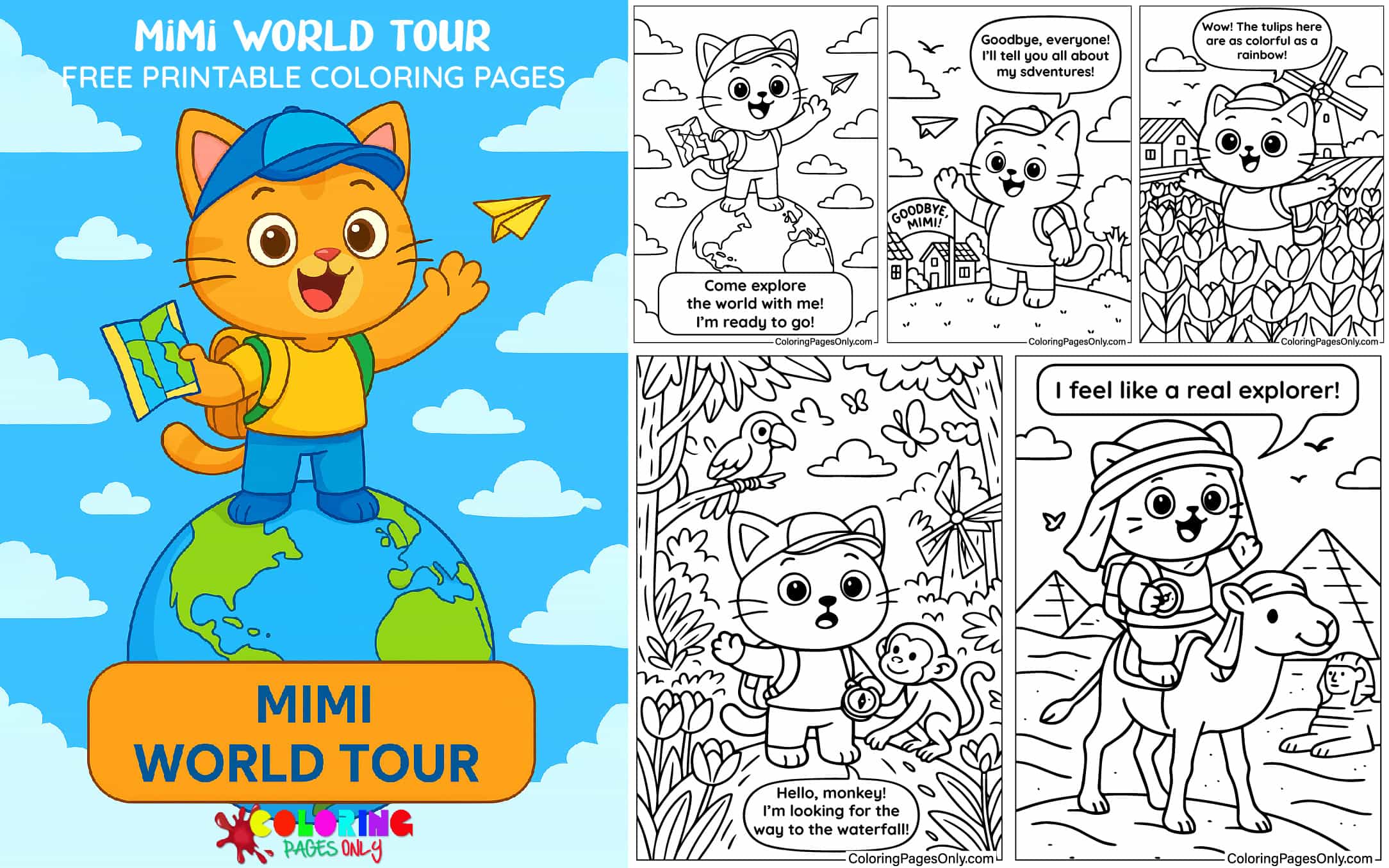 Mimi World Tour Coloring Pages