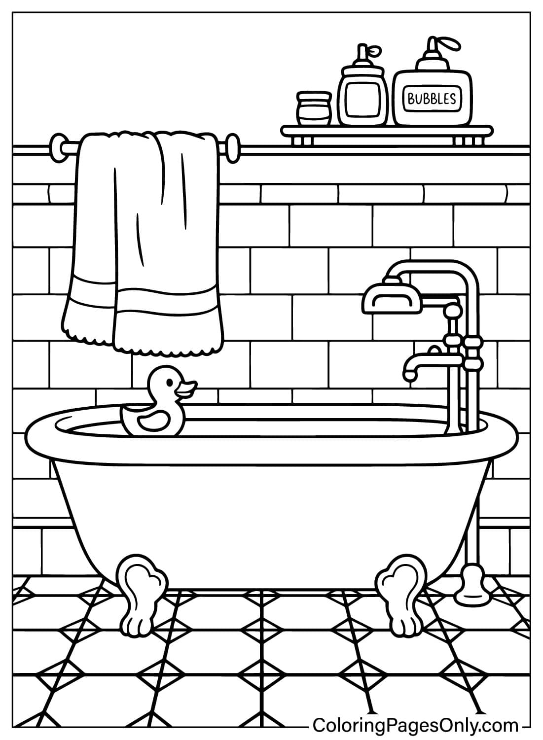 Coloring Pages Bathroom