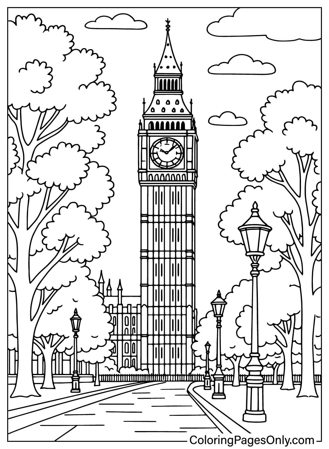 30 Big Ben Coloring Pages Free Printable PDF Online Coloring