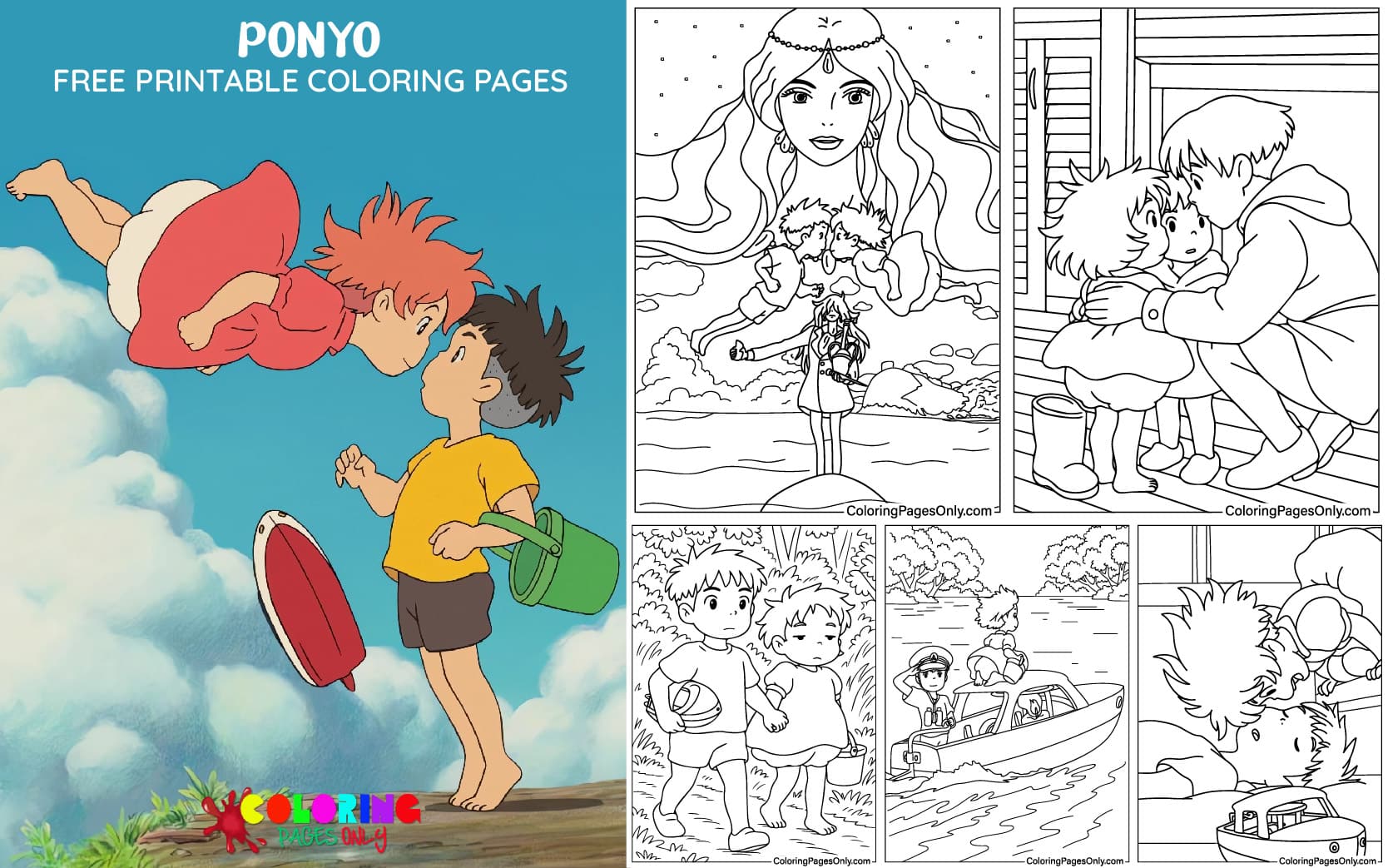 Ponyo Coloring Pages