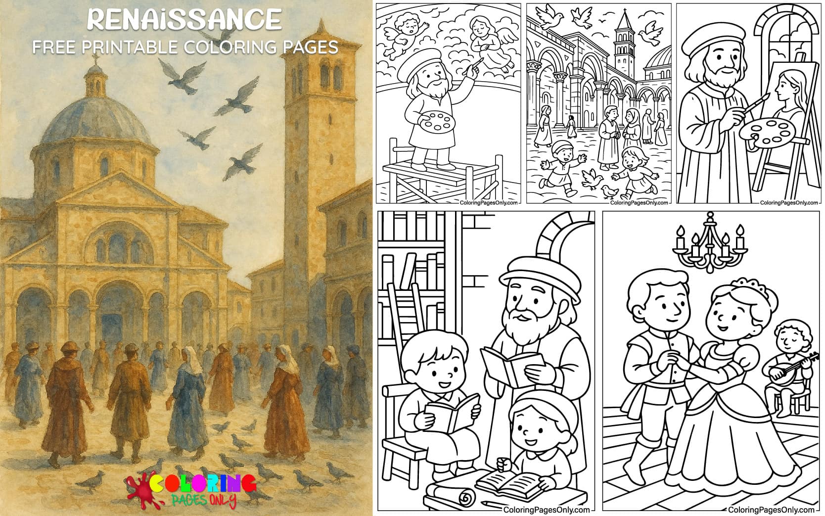 Renaissance Coloring Pages