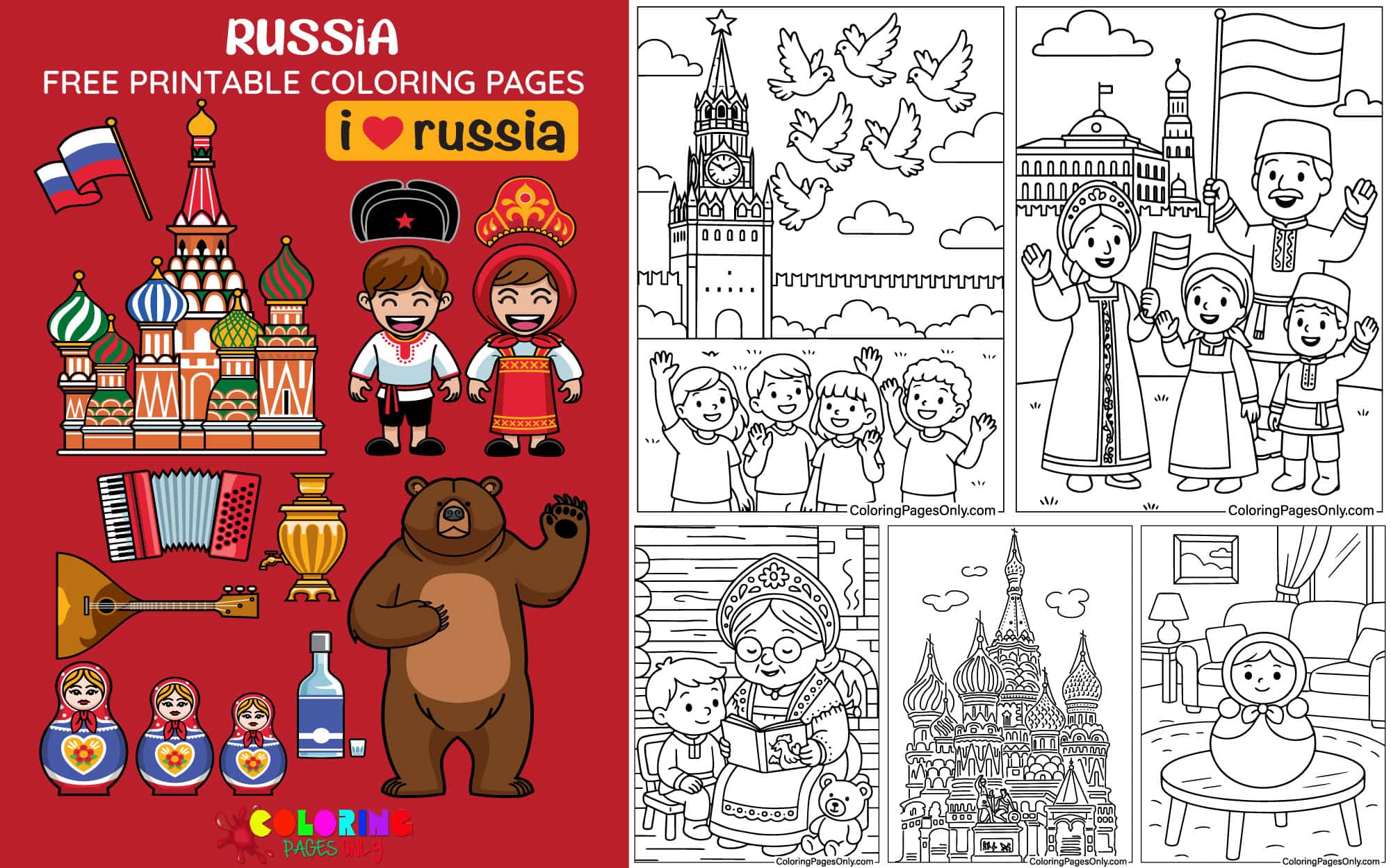 Russia Coloring Pages