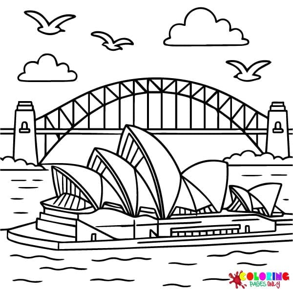 Sydney Opera House Coloring Pages