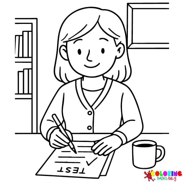Teacher Coloring Pages