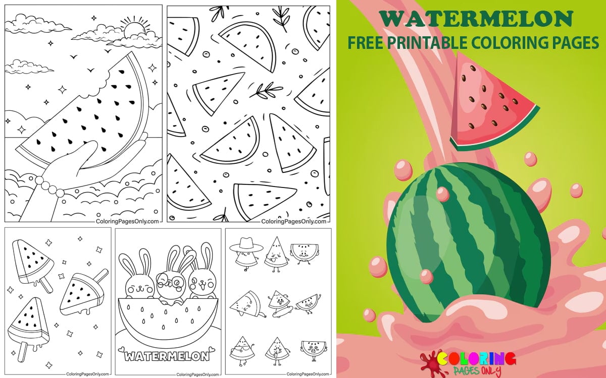 Watermelon Coloring Pages