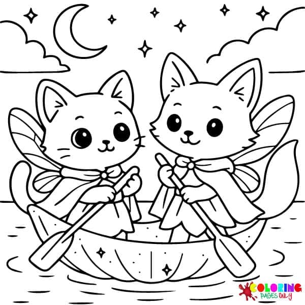 Whimsical Fairy Animals Coloring Pages