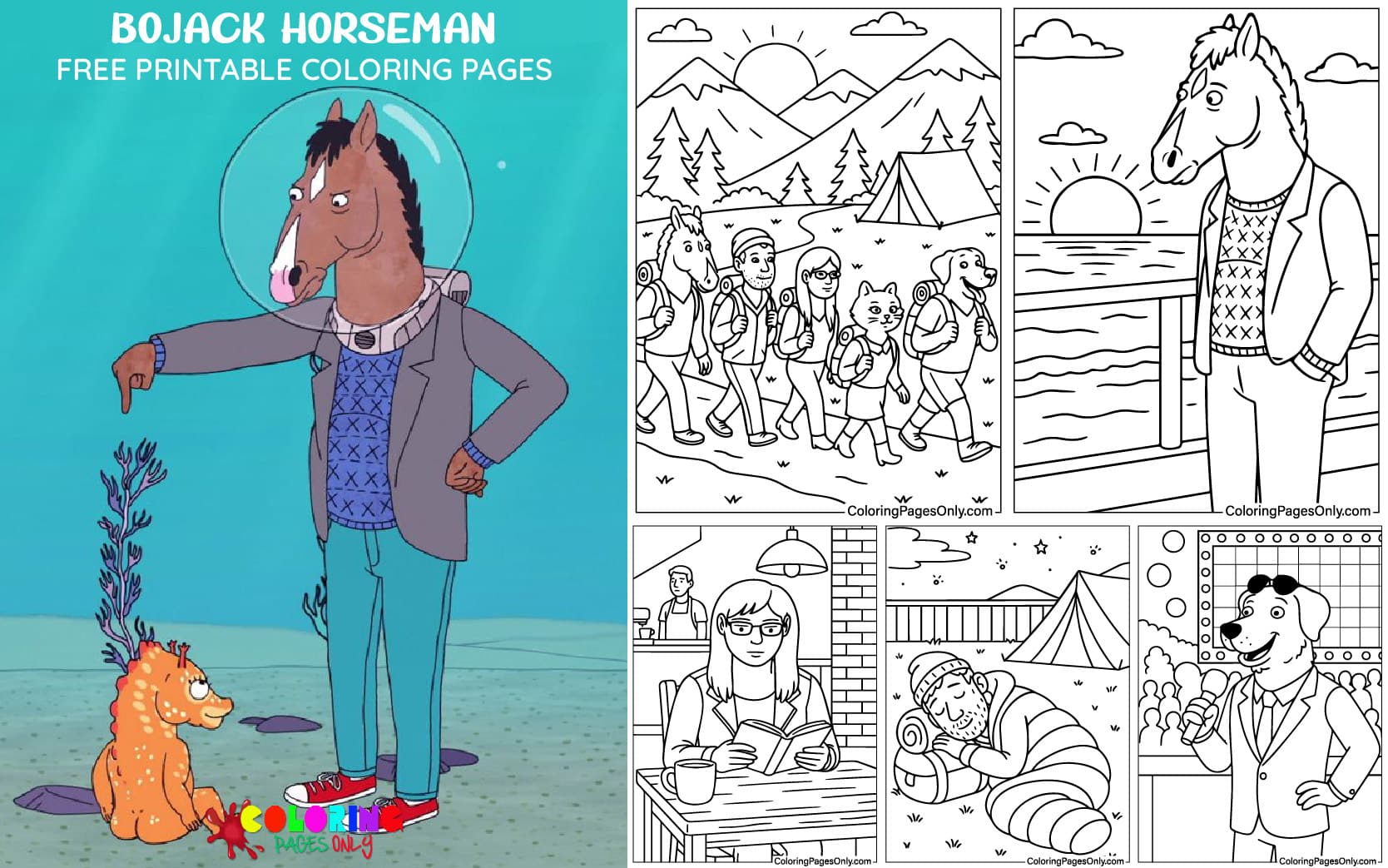 Bojack Horseman Coloring Pages