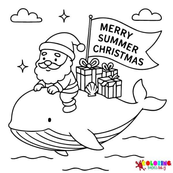 Christmas in July Coloring Pages