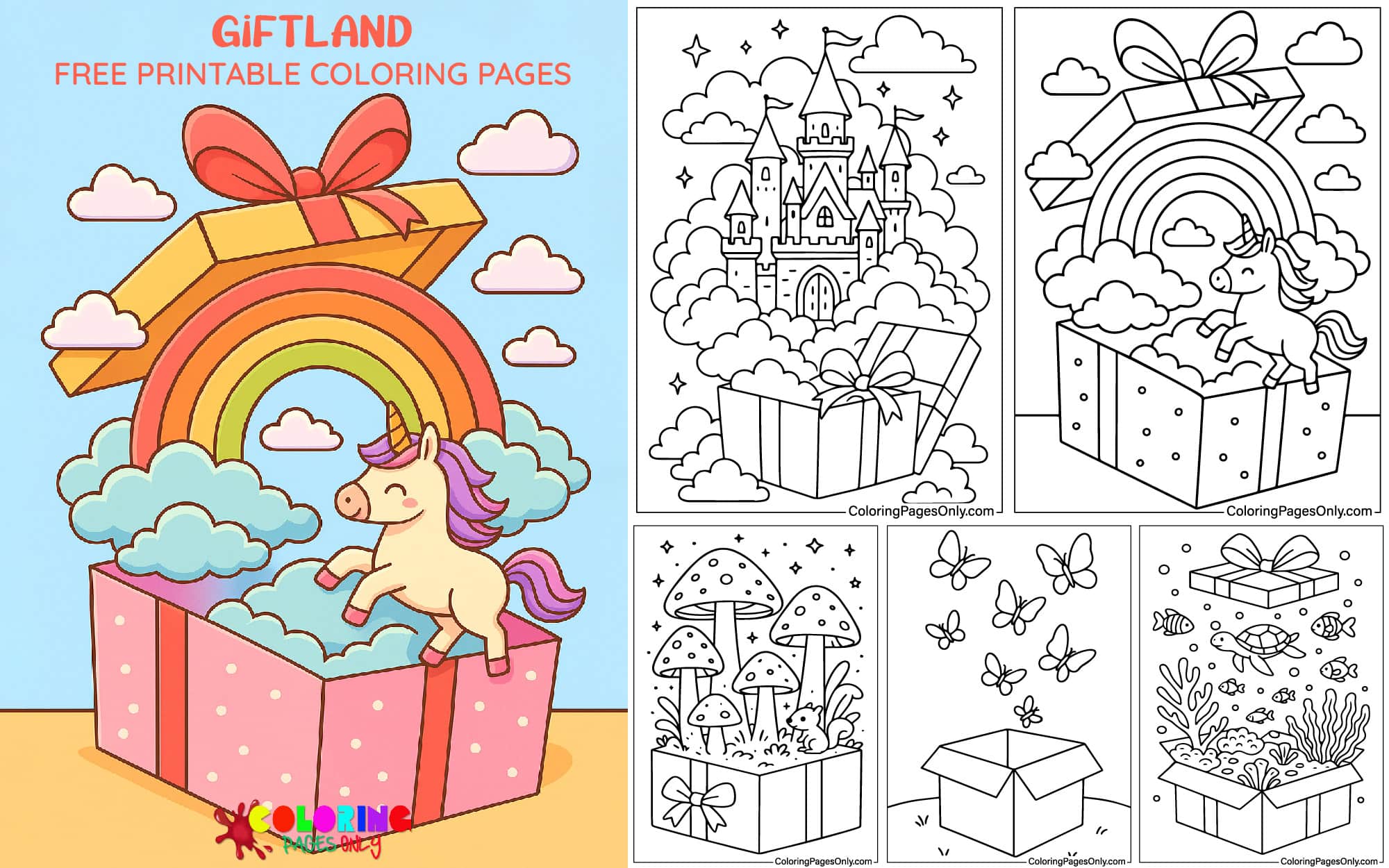 Giftland Coloring Pages