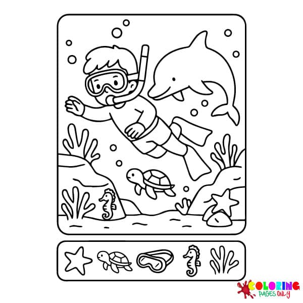 Hidden Objects Coloring Pages