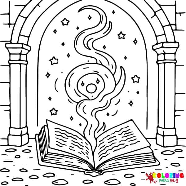 Magical Book Coloring Pages