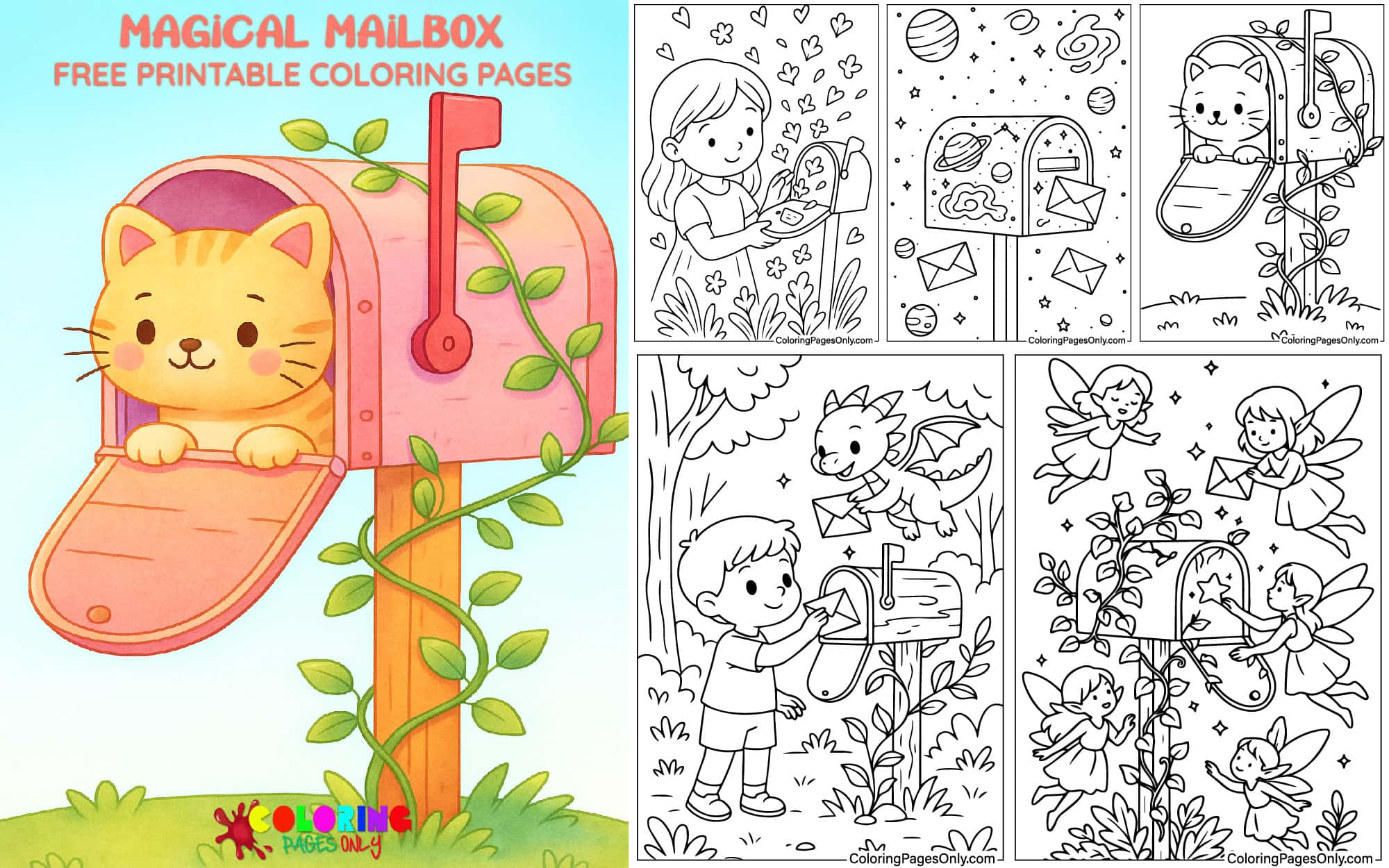 Magical Mailbox Coloring Pages