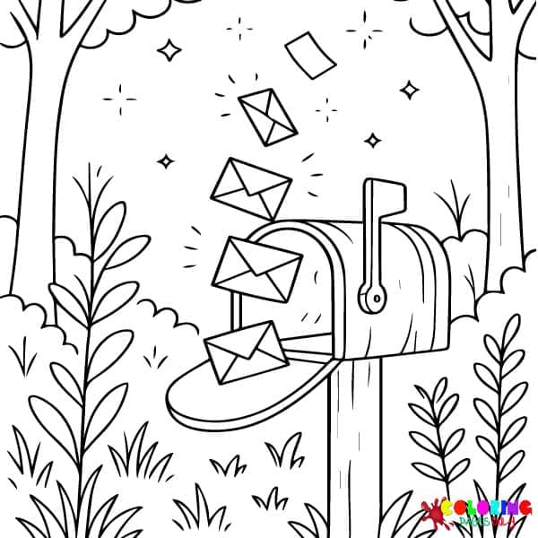 Magical Mailbox Coloring Pages