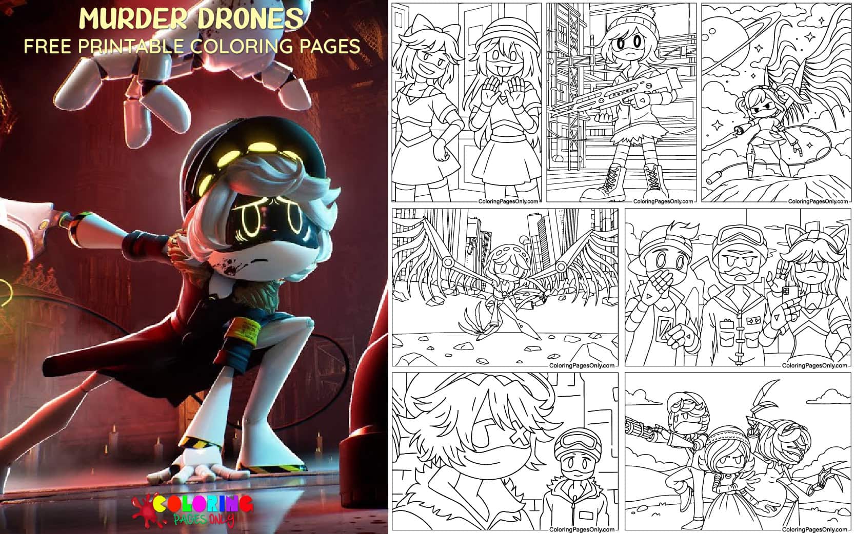 Murder Drones Coloring Pages