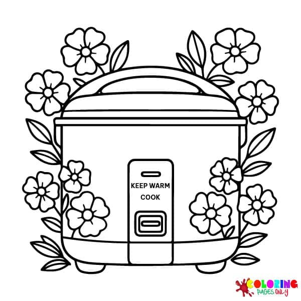 Rice Cooker Adventures Coloring Pages