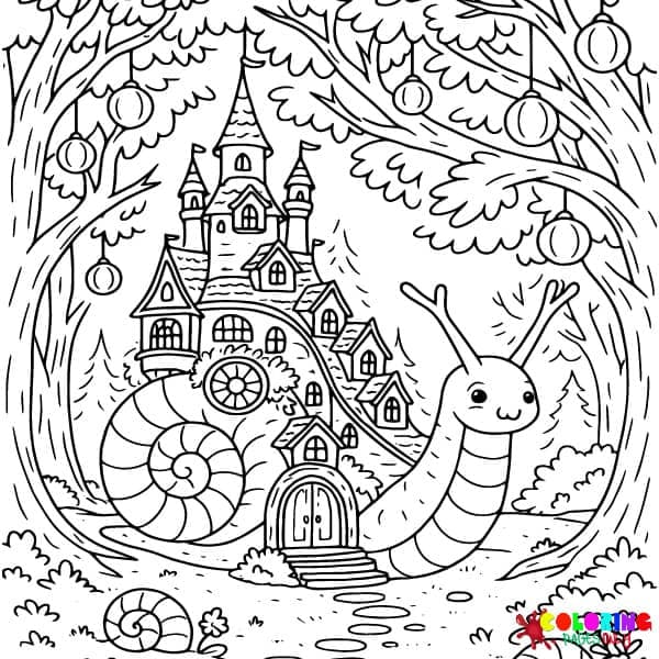 Slowmotion Snail City Coloring Pages
