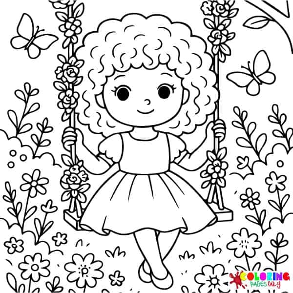 Swing Coloring Pages
