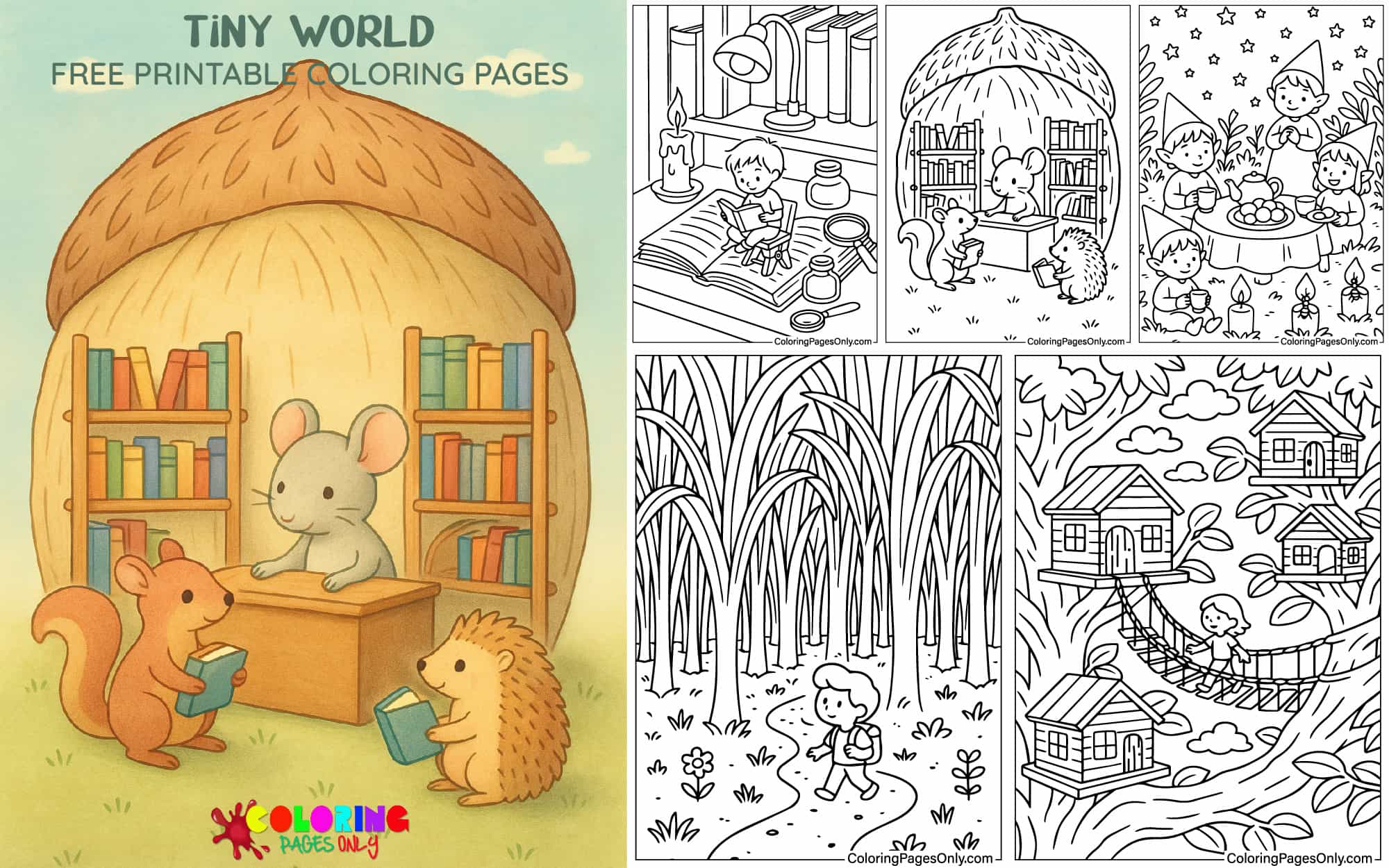 Tiny World Coloring Pages
