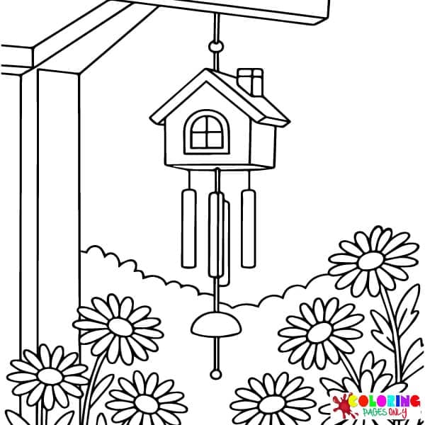 Wind Chime Coloring Pages