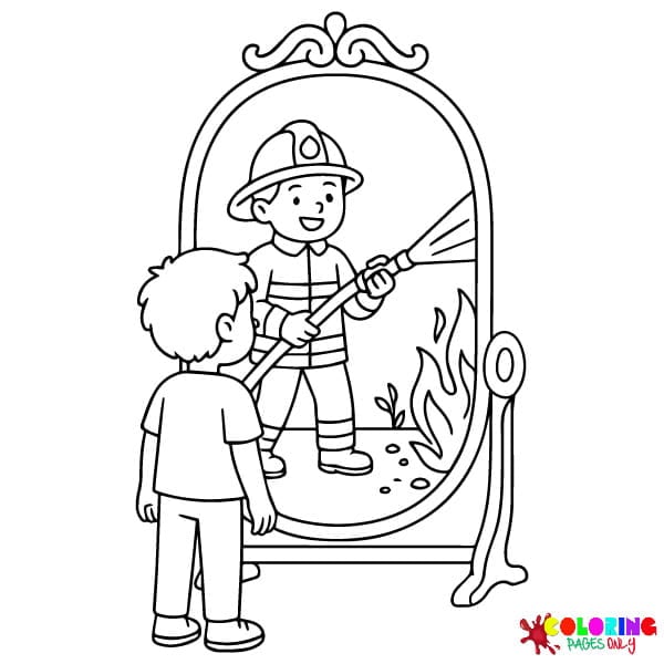 Wishing Mirror Coloring Pages