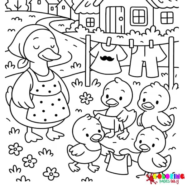 Cottagecore Animals Coloring Pages