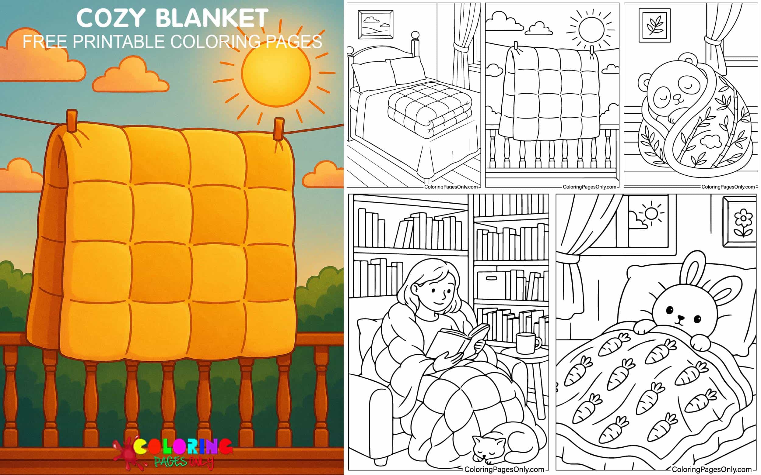 Cozy Blanket Coloring Pages