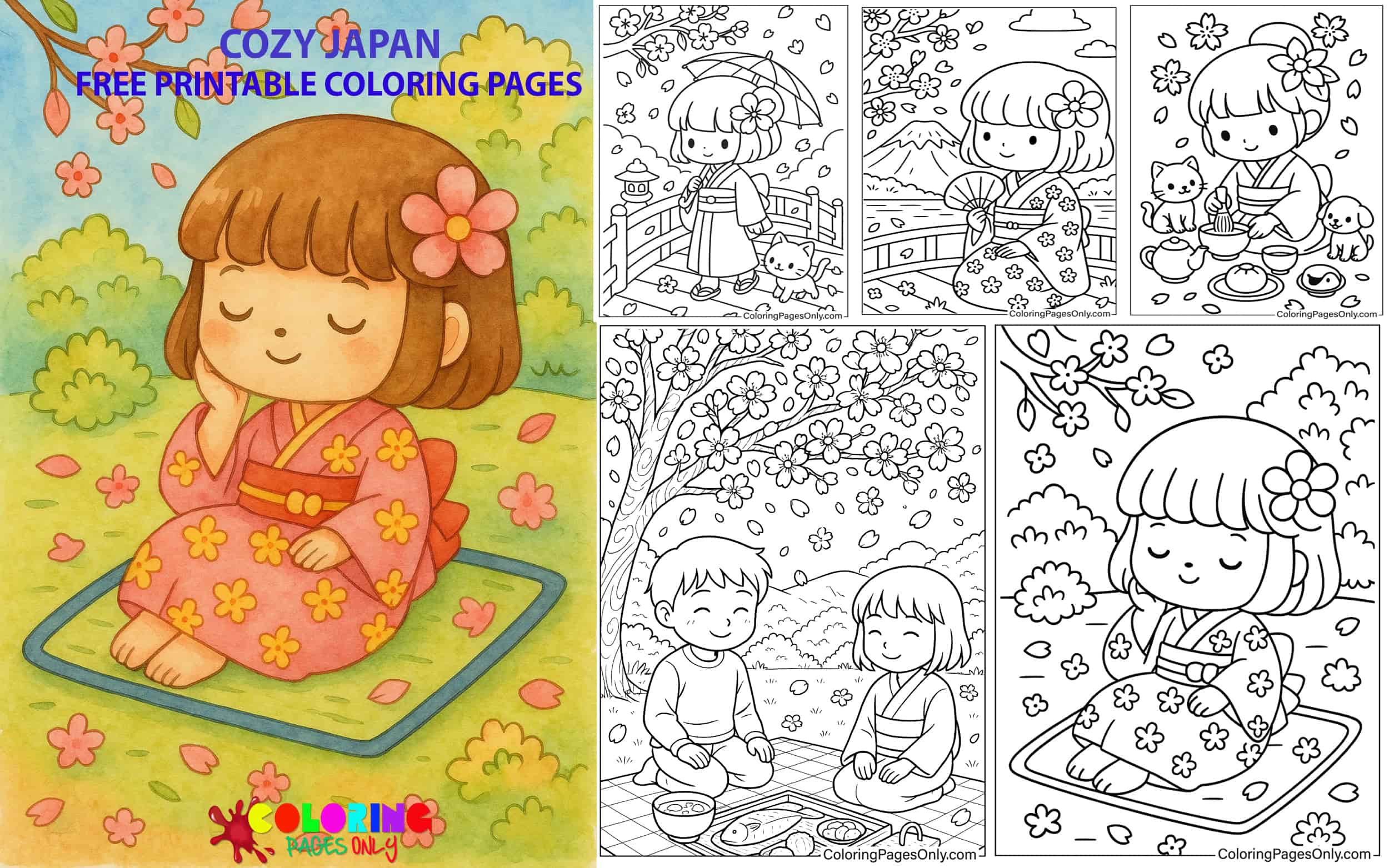Cozy Japan Coloring Pages