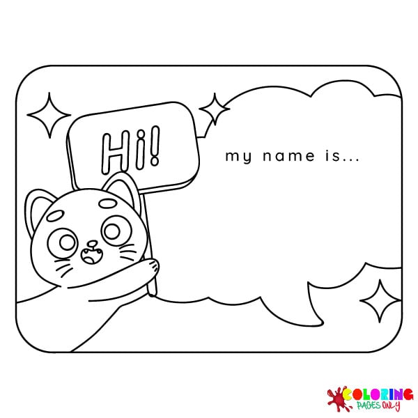 My Name Sparkle Coloring Pages
