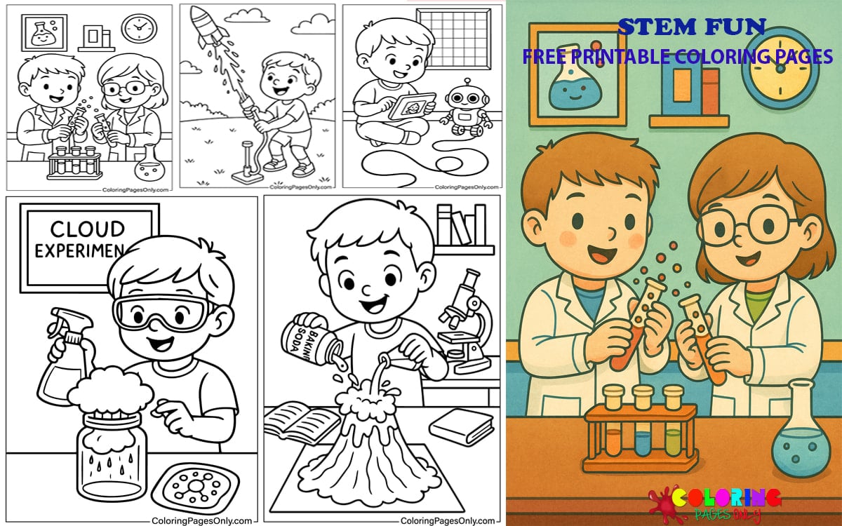 STEM Fun Coloring Pages