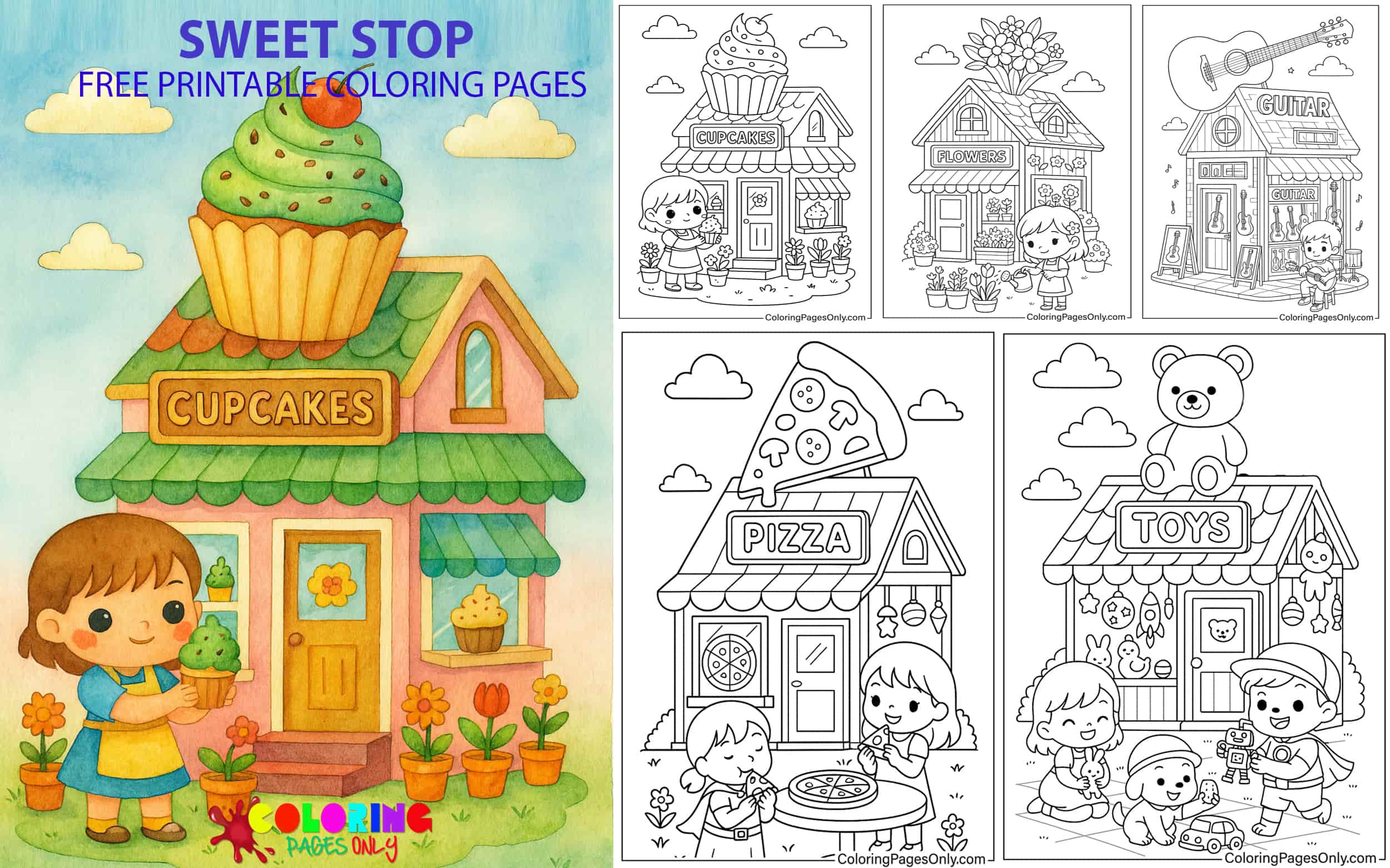Sweet Stop Coloring Pages