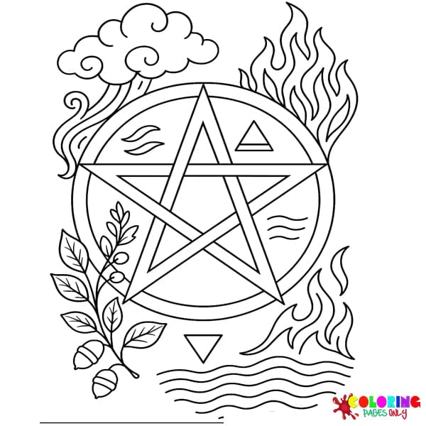 Wicca & Pagan Coloring Pages