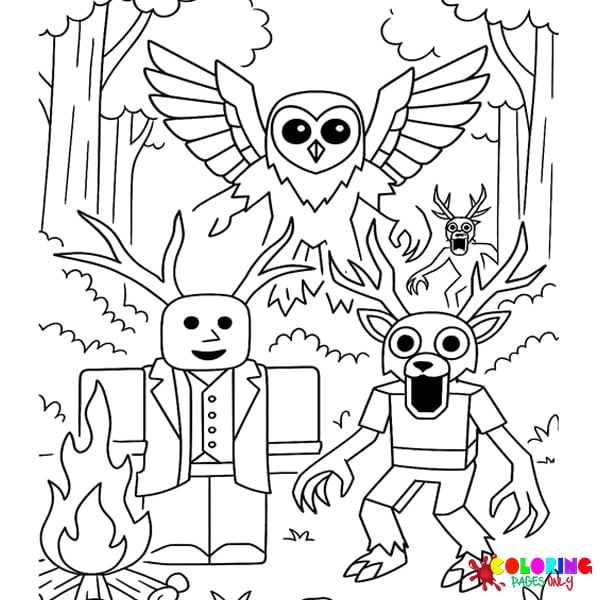 99 Nights in the Forest Coloring Pages