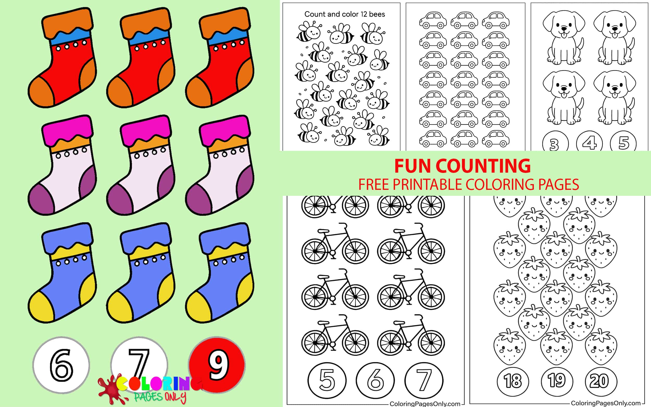 Fun Counting Coloring Pages