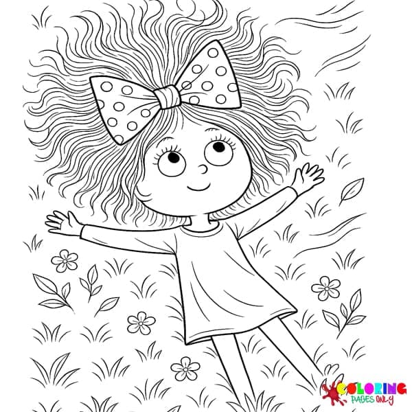 Messy Hair Cuties Coloring Pages