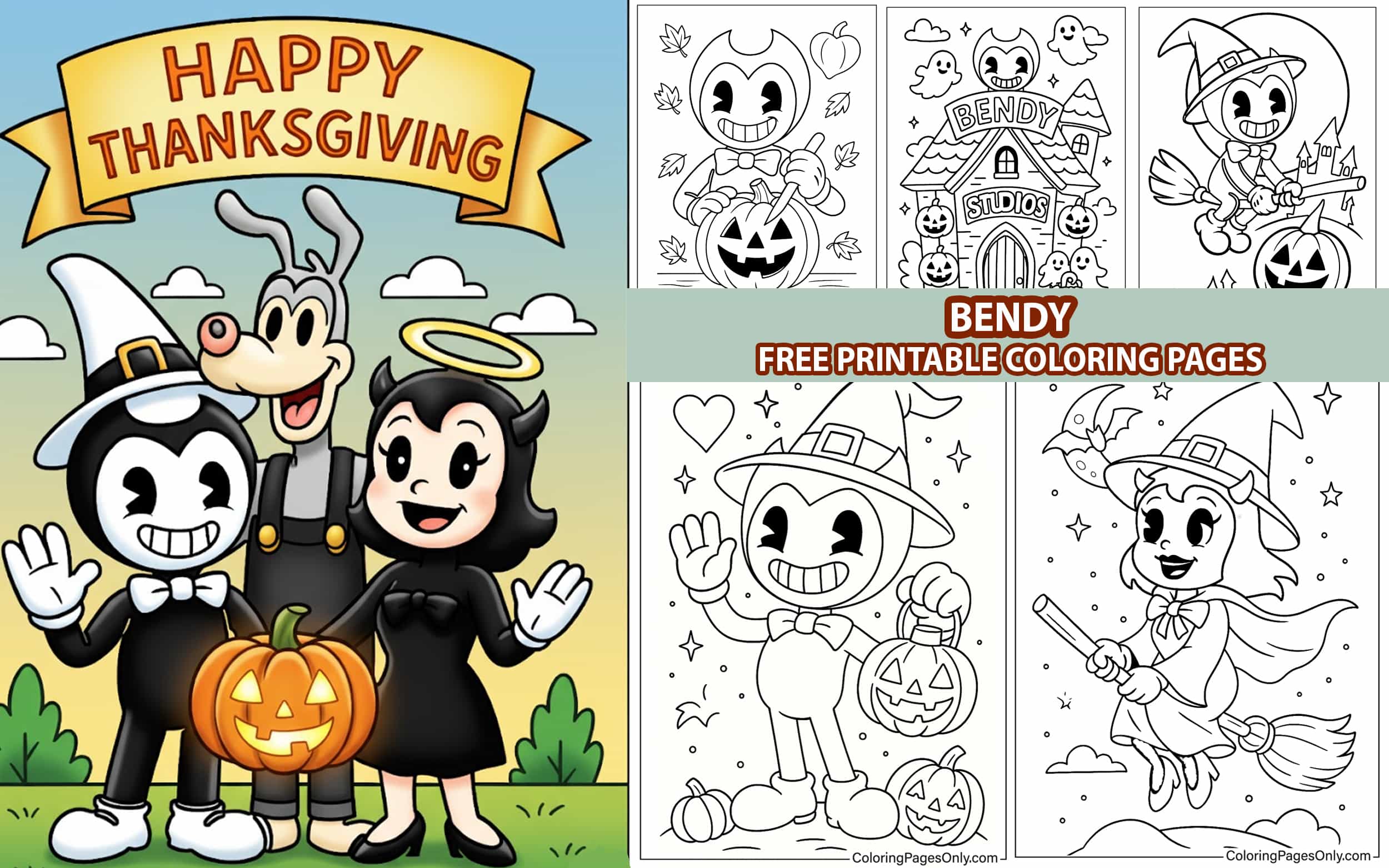 Bendy Coloring Pages