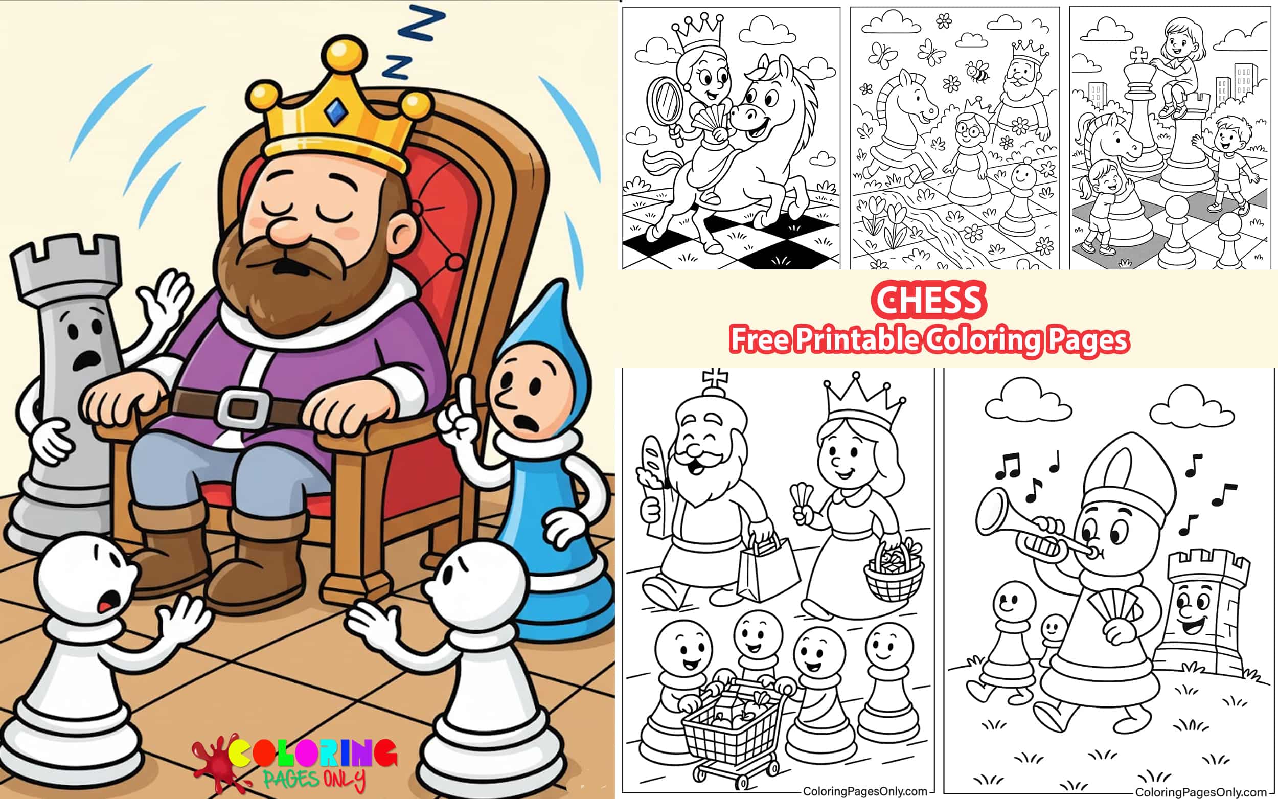 Chess Coloring Pages
