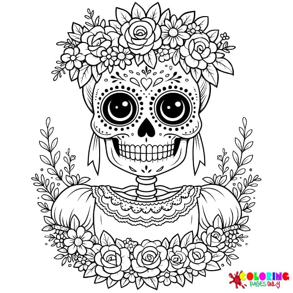Day Of The Dead Coloring Pages