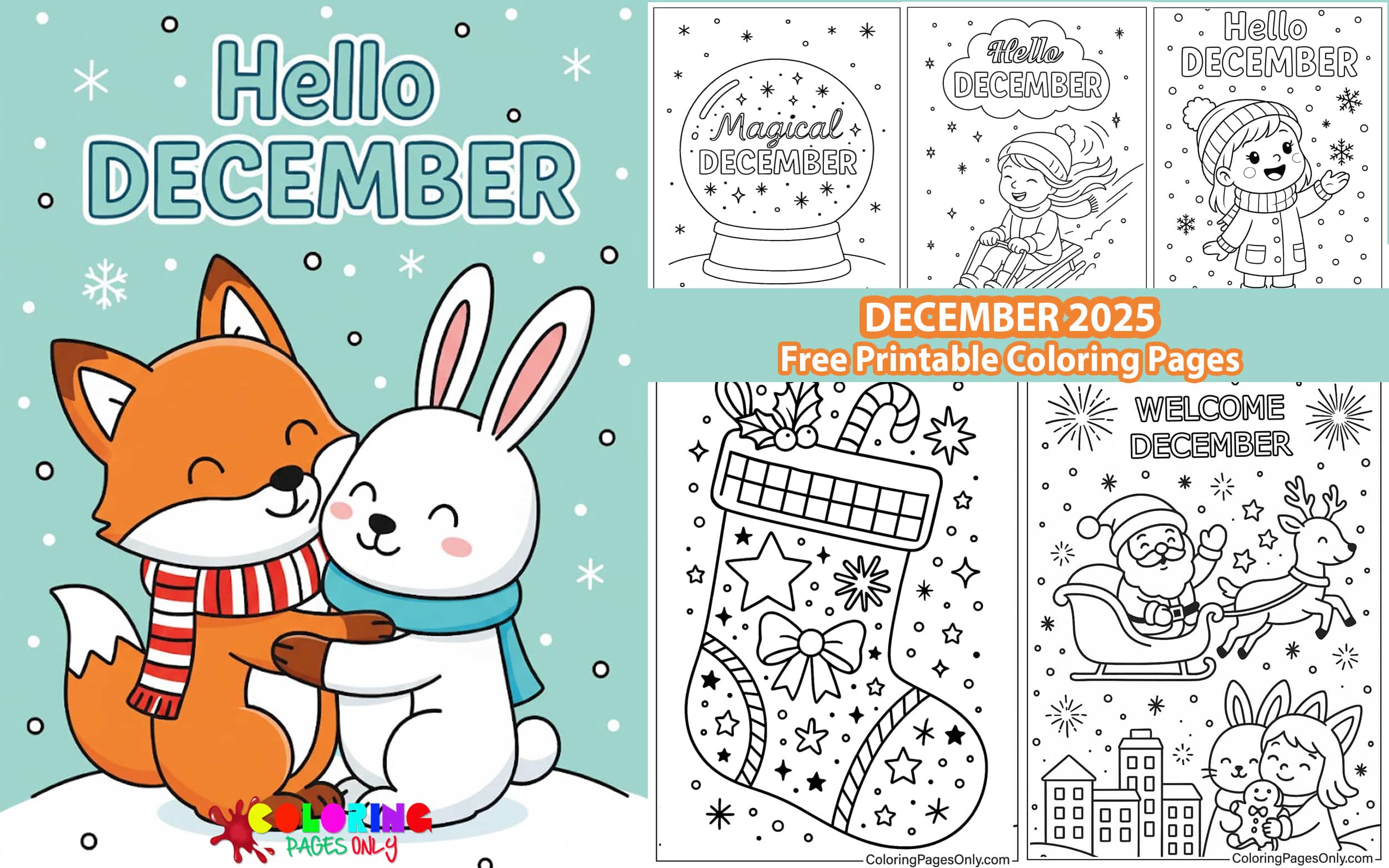 December 2025 Coloring Pages
