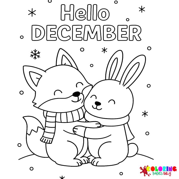 December 2025 Coloring Pages