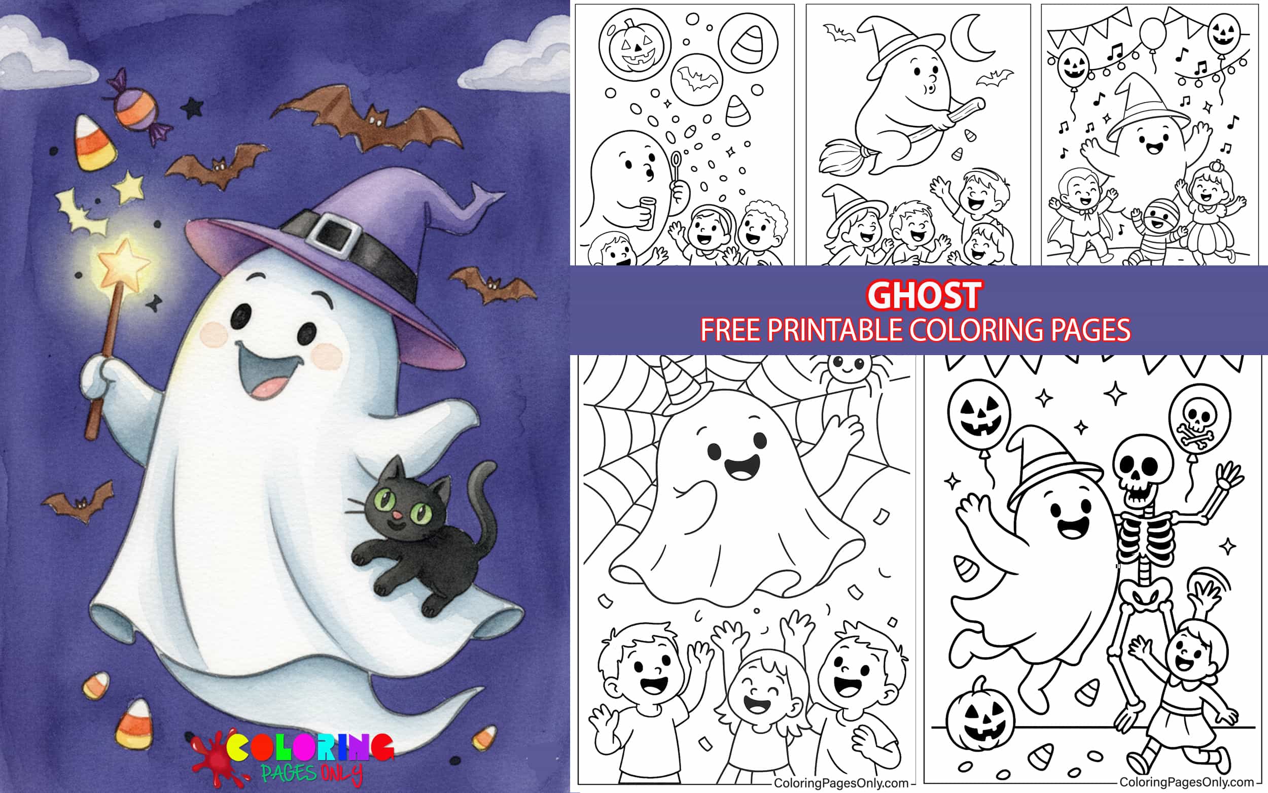 Ghost Coloring Pages