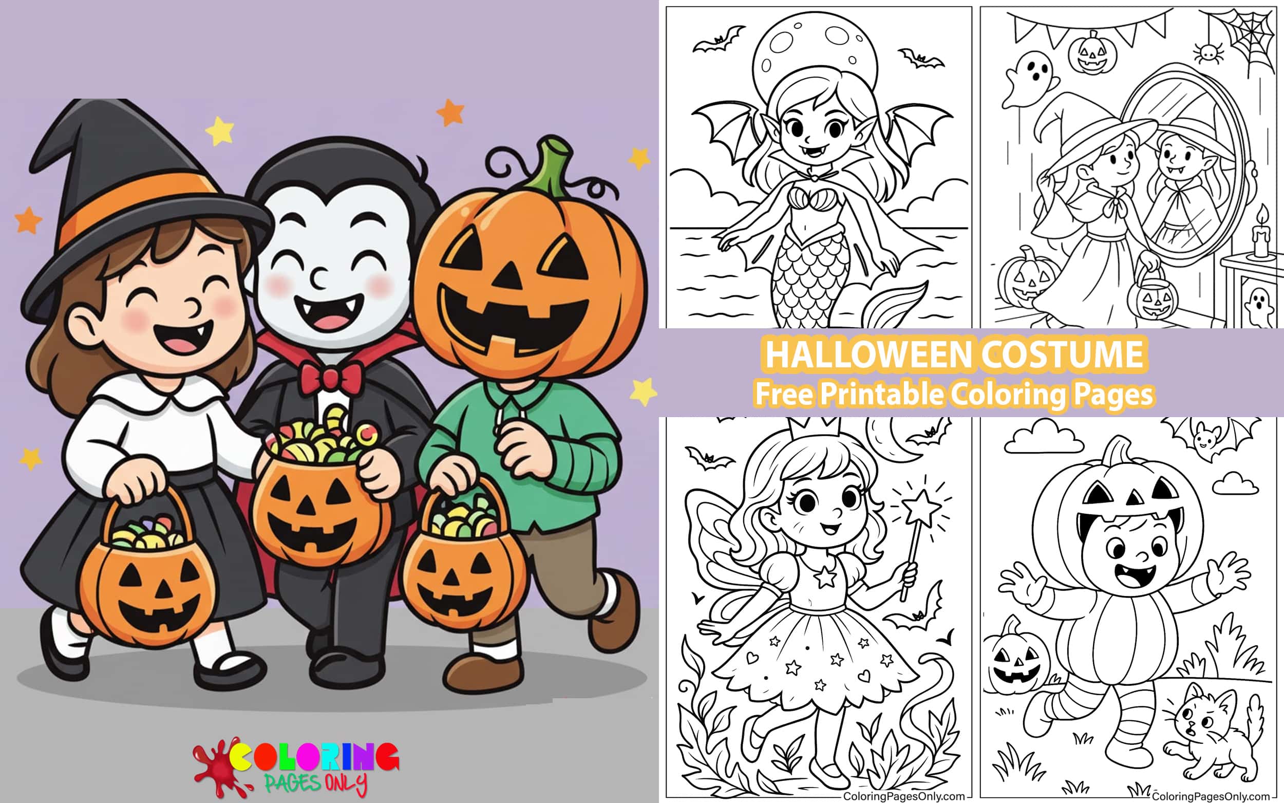 Halloween Costume Coloring Pages