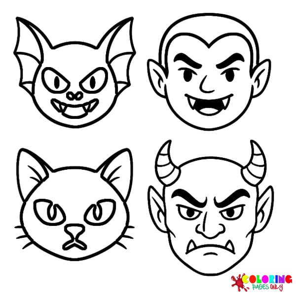 Halloween Monsters Coloring Pages