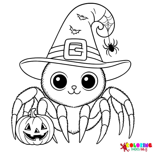 Halloween Spider Coloring Pages