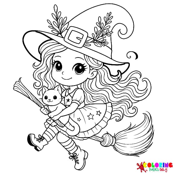 Halloween Witch Coloring Pages